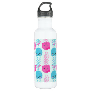 Jellyfish Pattern, Cute Jellyfish, Sea Animals 710 Ml Water Bottle