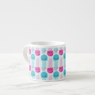 Jellyfish Pattern, Cute Jellyfish, Sea Animals Espresso Cup