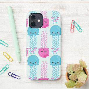 Jellyfish Pattern, Cute Jellyfish, Sea Animals iPhone 12 Case
