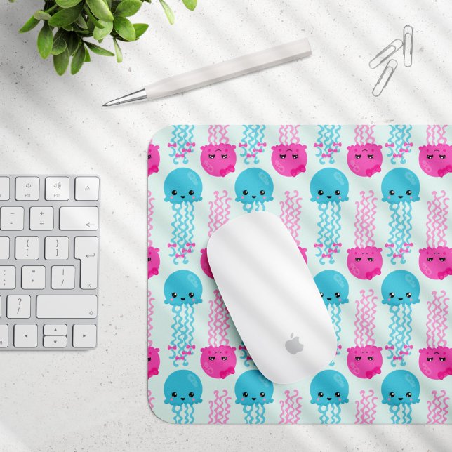 Jellyfish Pattern, Cute Jellyfish, Sea Animals Mouse Pad (Creator Uploaded)
