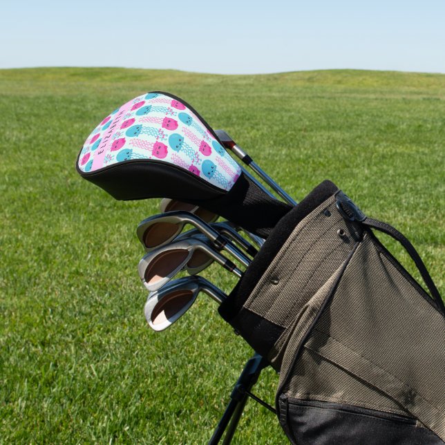 Jellyfish Pattern, Cute Jellyfish, Sea, Your Name Golf Head Cover (In Situ)