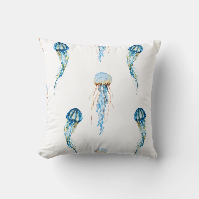 Jellyfish pillow (White) (Front)