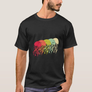 Jellyfish Retro Graphic-Marine Life-Men Women Kids T-Shirt