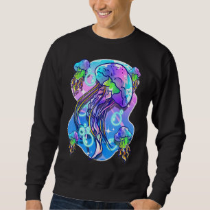Jellyfish Retro Marine Life Jellyfish Sweatshirt