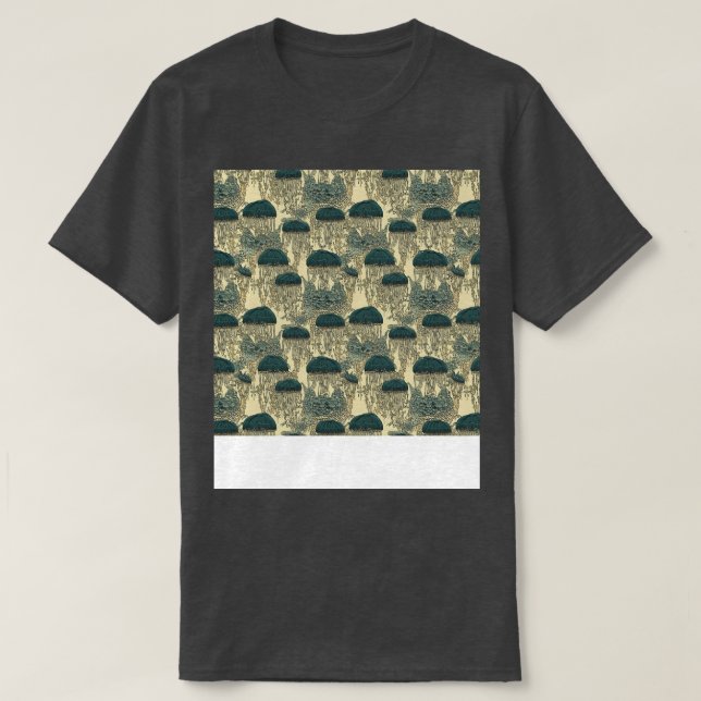 Jellyfish Seamless Pattern Jelly Fish Aquatic Mari T-Shirt (Design Front)