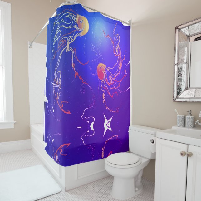 Jellyfish Shower Curtain (In Situ)