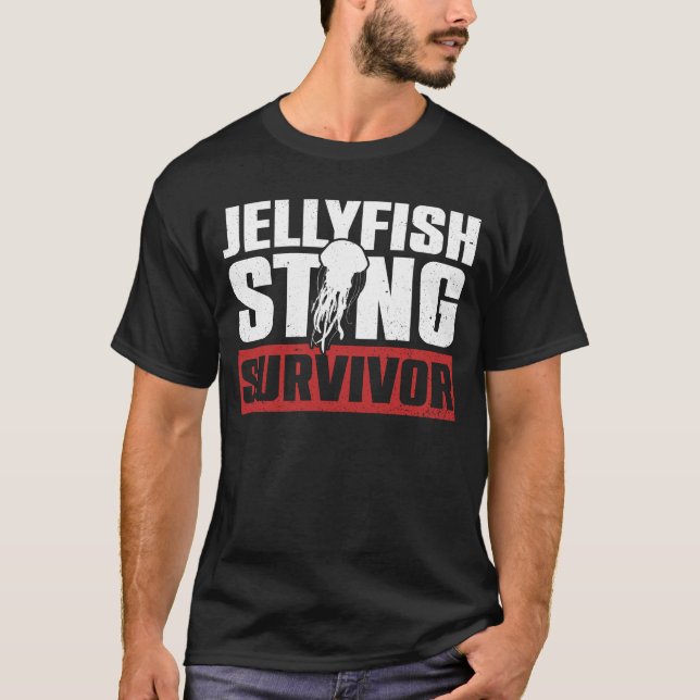 Jellyfish Sting Survivor - Jellyfish Sea Jellies T-Shirt (Front)