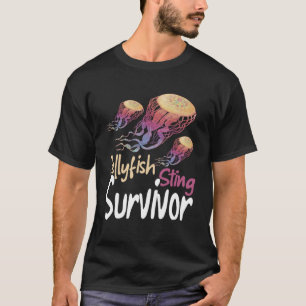 Jellyfish Sting Survivor Sea Creatures Ocean Marin T-Shirt