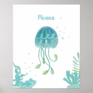 Jellyfish Tidal Comfort Customisable Poster