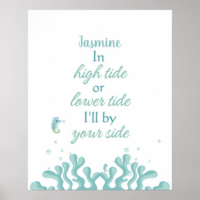 Jellyfish Tidal Comfort Customisable Poster (Front)