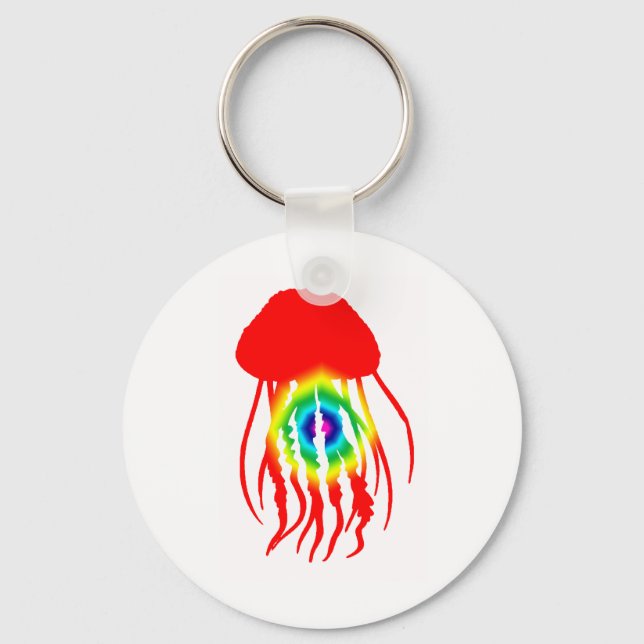 JELLYFISH TIE DYE KEY RING (Front)