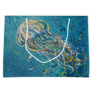 jellyfish tissue paper large gift bag