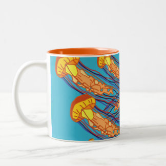 Jellyfish Two-Tone Coffee Mug