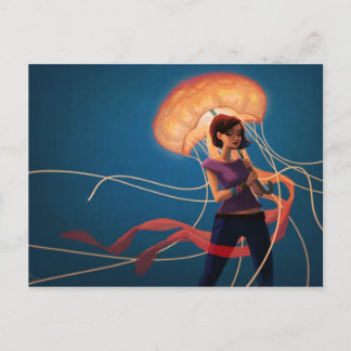 Jellyfish Umbrella Postcard