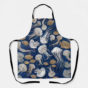 Jellyfish Underwater Pattern Apron