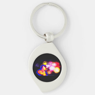 Jellyfish wave fun key ring