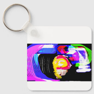 Jellyfish wave fun key ring