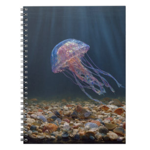 Jellyfish with Seashell Ocean Notebook