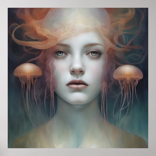 Jellyfish Woman Fantasy Poster (Front)
