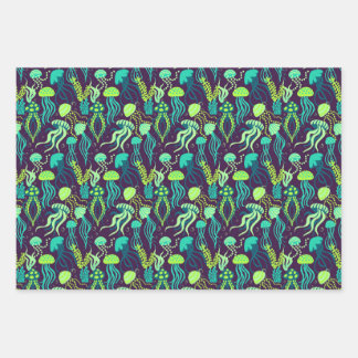Jellyfish  wrapping paper sheet