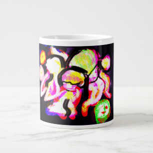 Jellyfishes blue large coffee mug