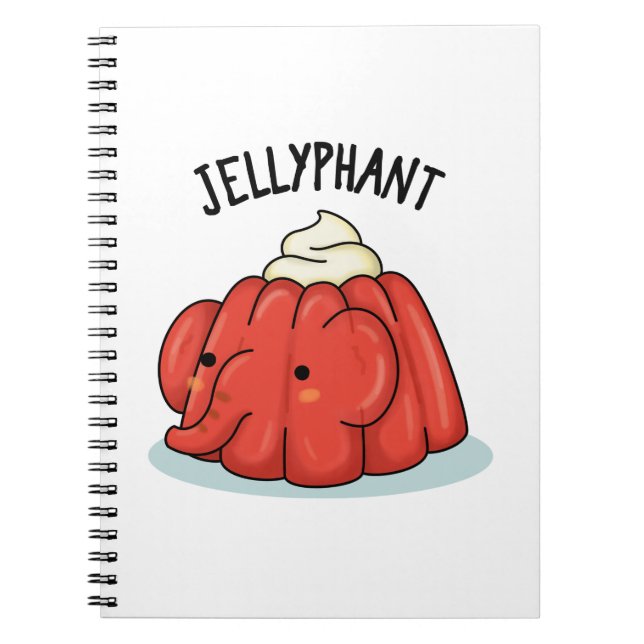Jellyphant Funny Elephant Jelly Pun Notebook (Front)