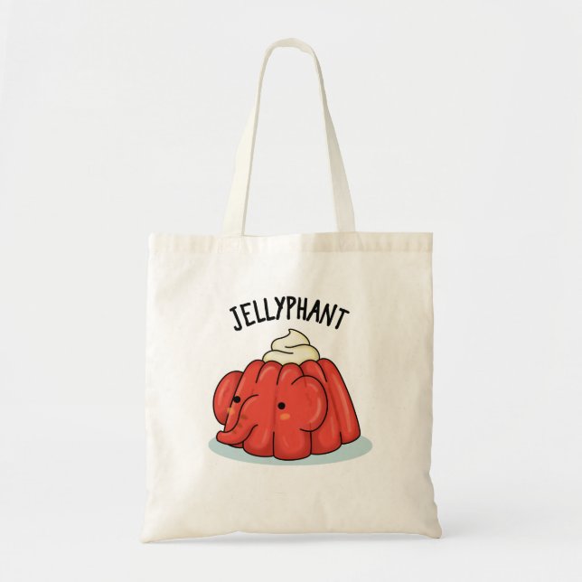 Jellyphant Funny Elephant Jelly Pun  Tote Bag (Front)
