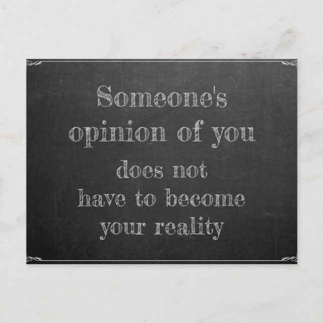 Jemandes Meinung von dir Postcard (Front)