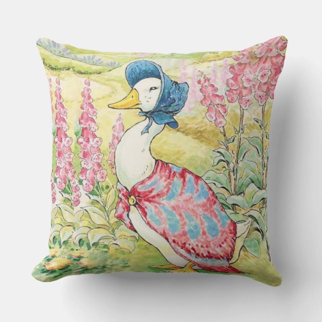 “Jemima Puddle Duck” by Beatrix Potter Cushion (Front)