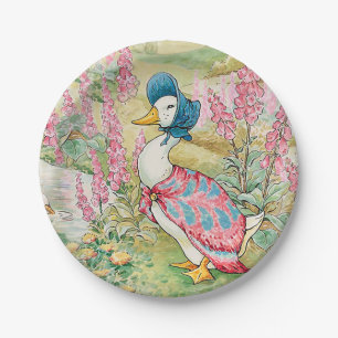 Jemima Puddle Duck by the Lake  Paper Plate
