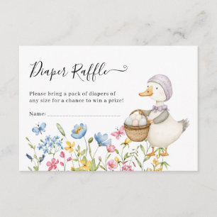 Jemima Puddle-duck Diaper Raffle Baby Shower Enclosure Card