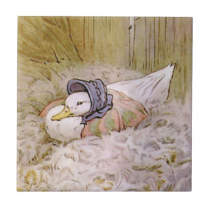 Jemima Puddle-Duck Hatching Her Eggs by Beatrix Po Ceramic Tile