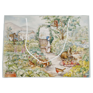 Jemima Puddle Duck in Mr Mc Gregor's Garden Large Gift Bag