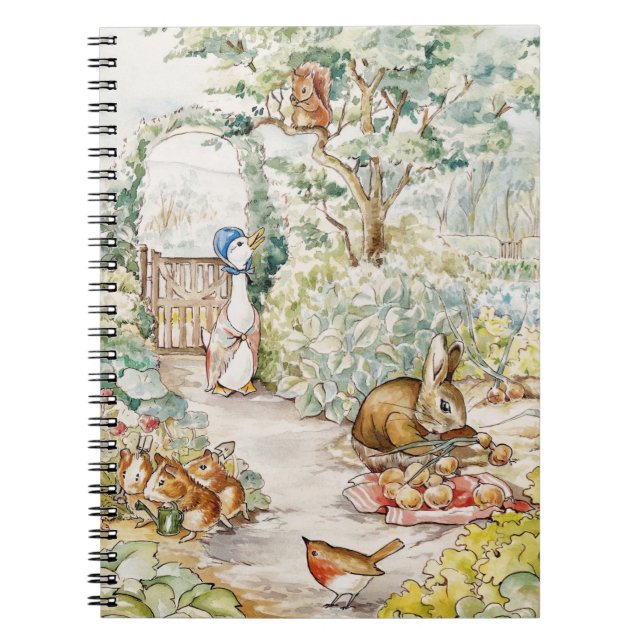 Jemima Puddle Duck in Mr Mc Gregor's Garden Notebook (Front)