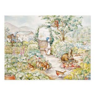 Jemima Puddle Duck in Mr Mc Gregor's Garden Photo Print