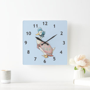 Jemima Puddle Duck     Square Wall Clock