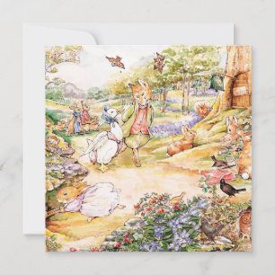 Jemima Puddle Duck taking a walk with Mr. Fox Invitation