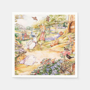 Jemima Puddle Duck taking a walk with Mr. Fox     Napkin