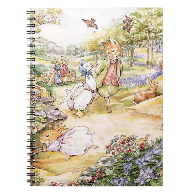 Jemima Puddle Duck taking a walk with Mr. Fox    Notebook (Front)