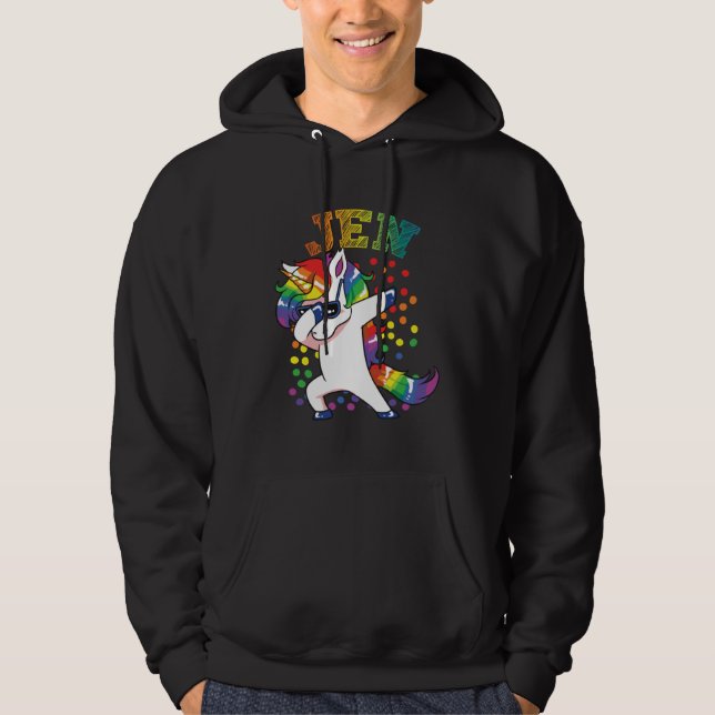 Jen Dabbing Unicorn Hoodie (Front)