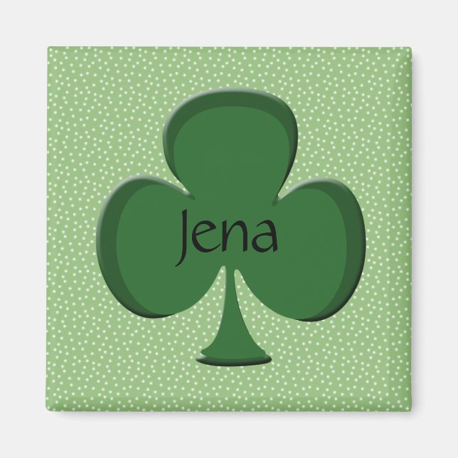 Jena Shamrock Name Magnet (Front)