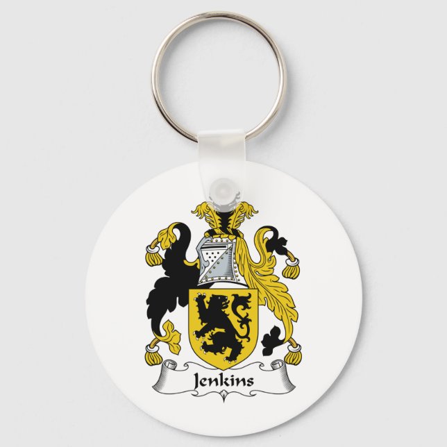 Jenkins Family Crest Key Ring (Front)