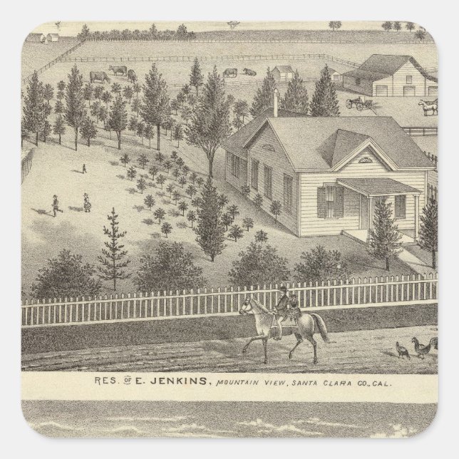 Jenkins, Snyder residences Square Sticker (Front)