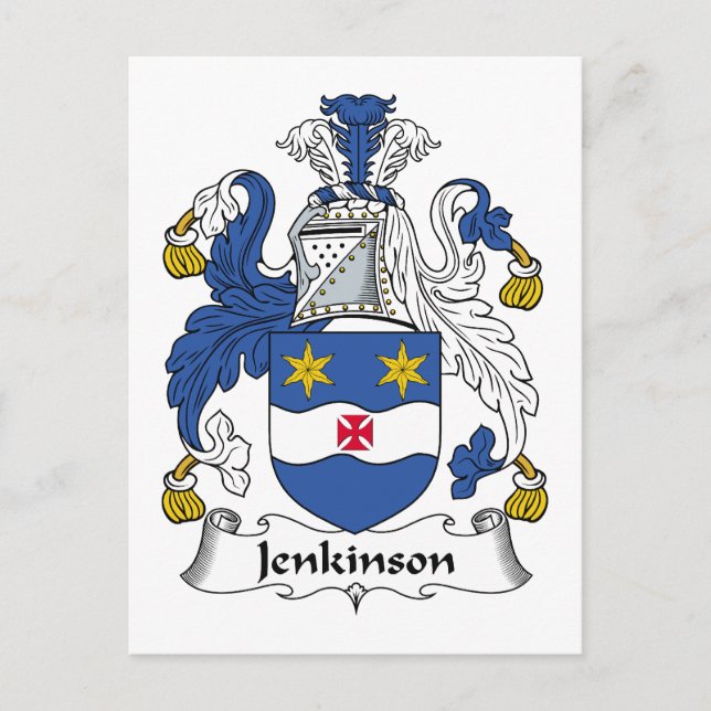 Jenkinson Family Crest Postcard (Front)