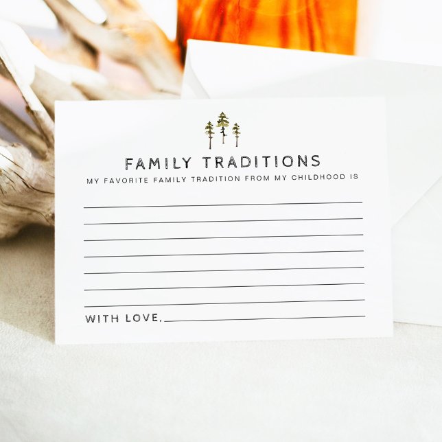 JENNA Mountain Pine Baby Family Traditions Card (Creator Uploaded)