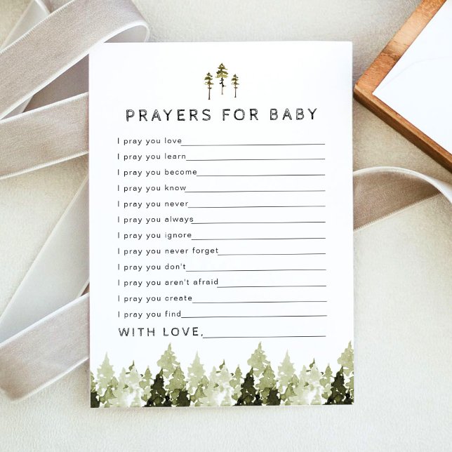 JENNA Mountain Pine Prayers for Baby Card (Creator Uploaded)