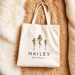 JENNA Pine Tree Camp Mountain Bachelorette Tote Bag<br><div class="desc">The Jenna bachelorette collection gorgeous rustic watercolor pine trees and a rustic font combination. This collection is perfect for a hiking,  camping,  or mountain bachelorette getaway.</div>