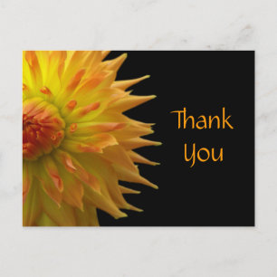 Jennie On Black Thank You Postcard