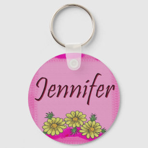 Jennifer Daisy Keychain