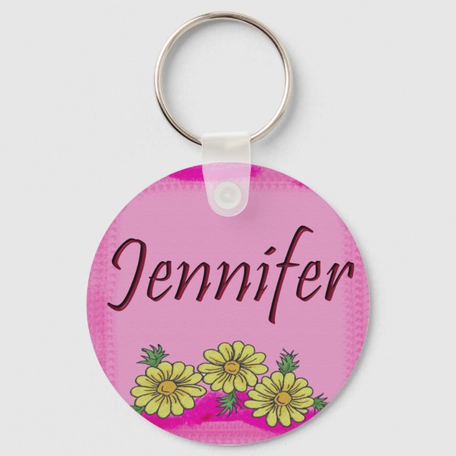 Jennifer Daisy Keychain (Front)